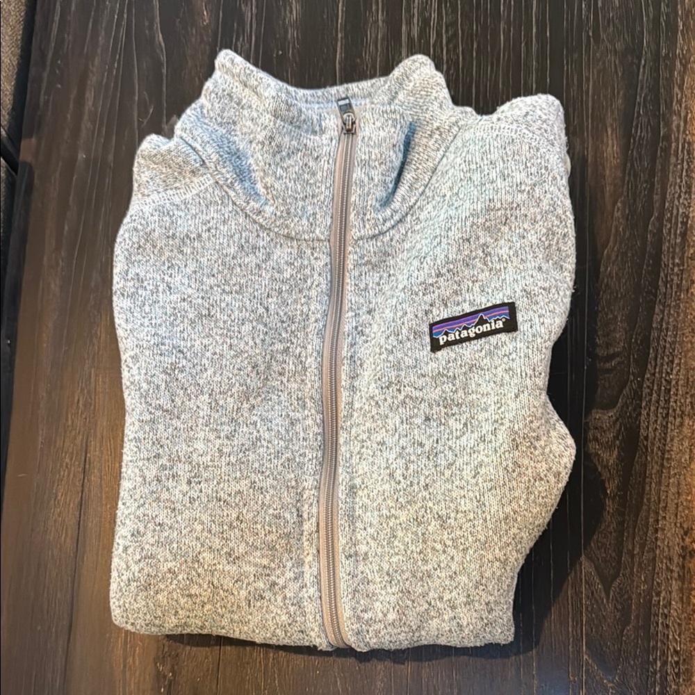 Patagonia Gray Zip-Up Sweater